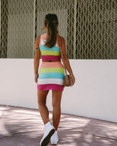 Sobe Striped Knit Mini Skirt